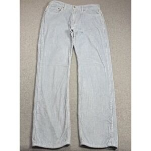 Levis Corduroy Pants Mens 35x32 Light Blue 505 Straight Leg Classic Fit Brushed